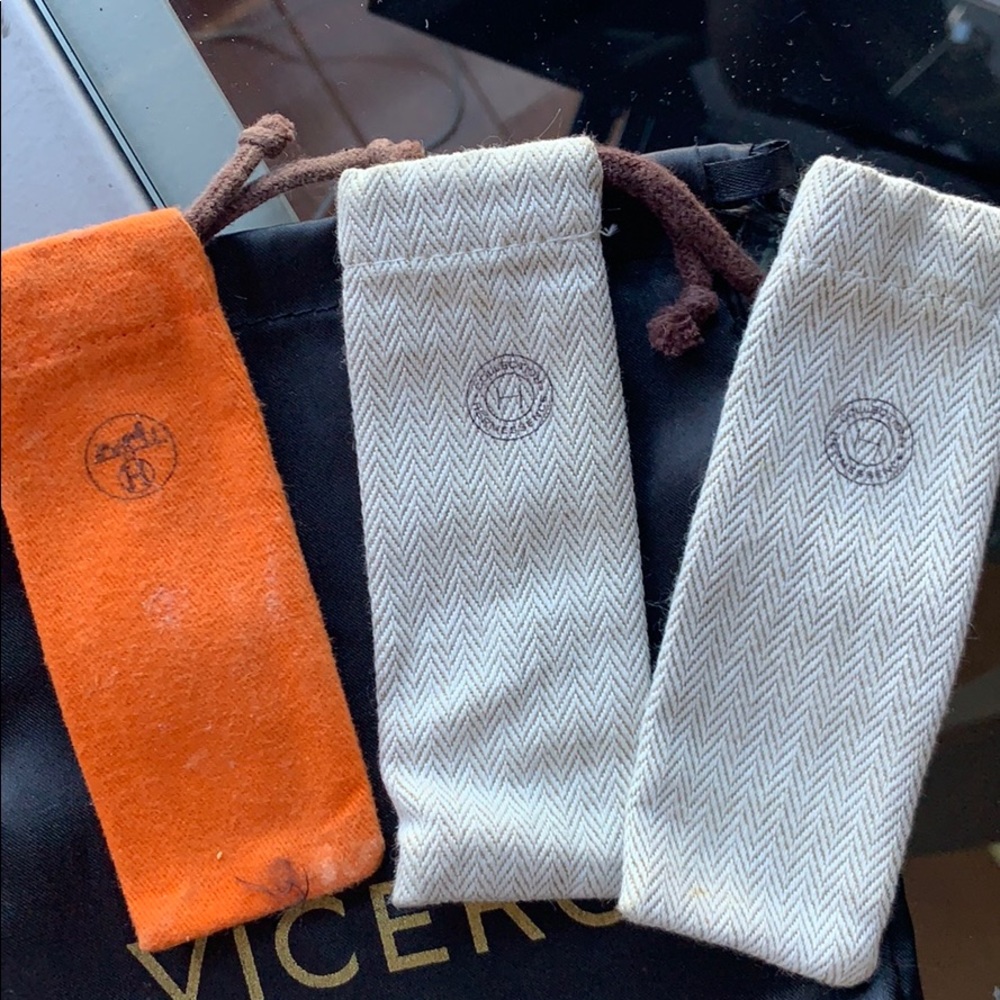 SET OF 5 HERMÈS POUCHES